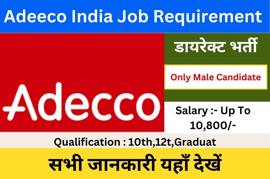 Adeeco India Job Requirement 2023