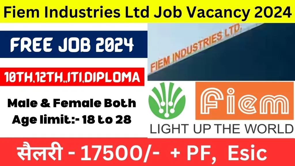 Fiem Industries Ltd Job Vacancy 2024