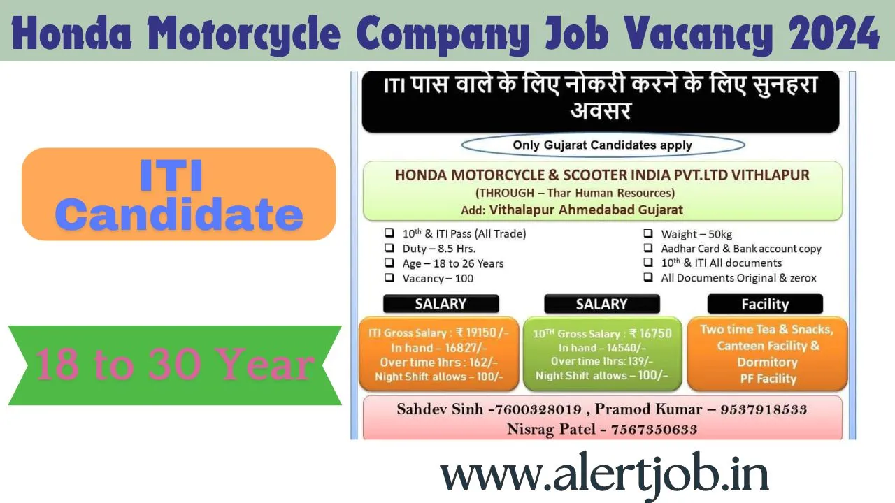 Honda Motorcycle Company Job Vacancy 2024