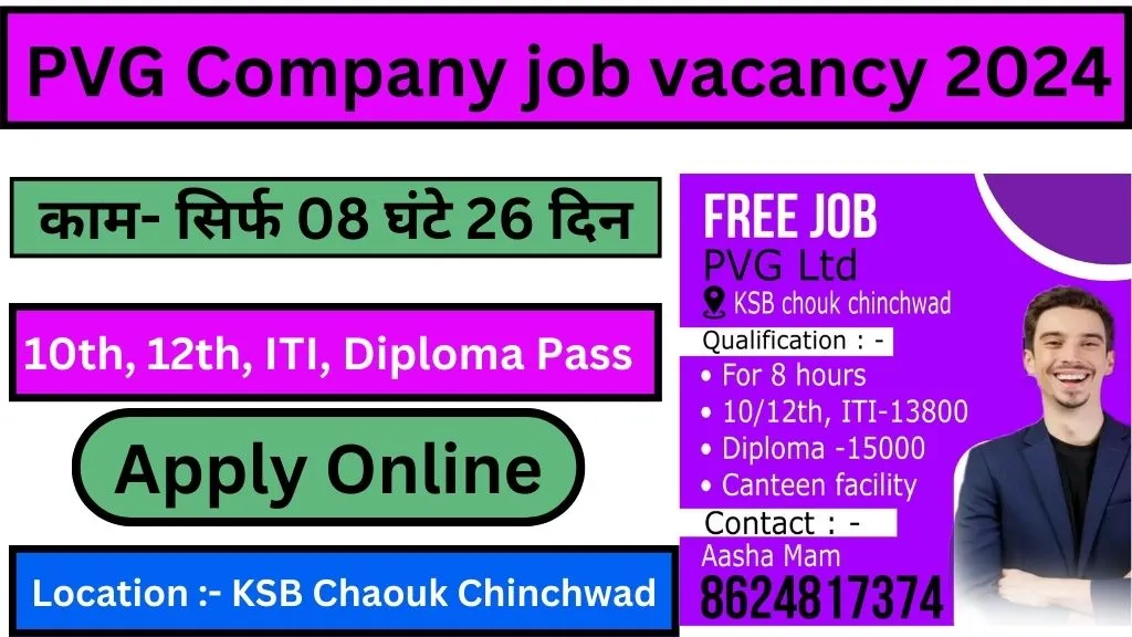 PVG Company job vacancy 2024