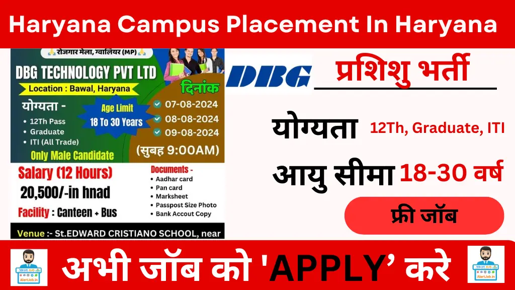 DBG Technology Campus Placement In Haryana