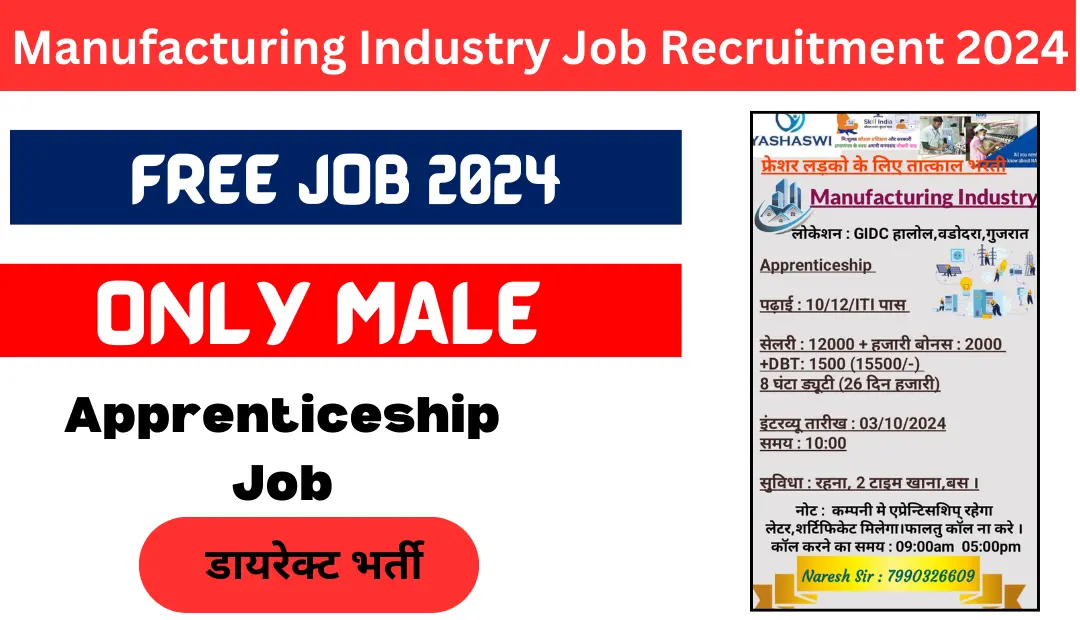 Manufacturing Industry Job Recruitment 2024